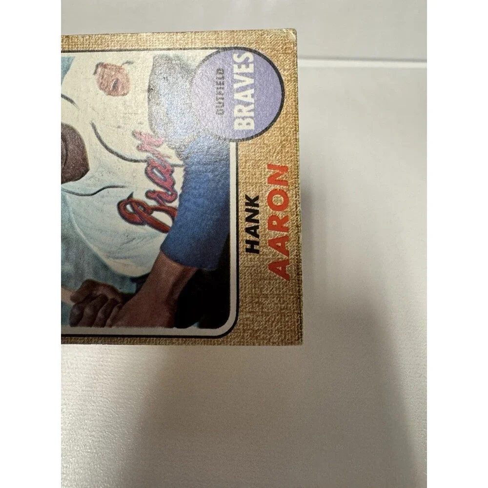 68 Topps Vintage A Legend Hank Aaron #110 Clean Weak Corners HOF Atlanta Braves